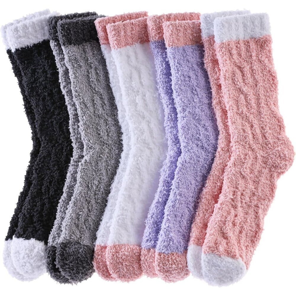 ⭐Womens Fuzzy Cozy Fluffy Slipper  Multi-color Winter Warm Home Sleeping Socks
